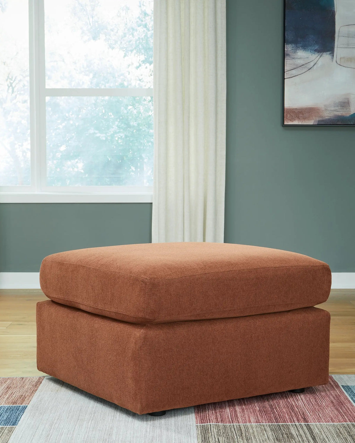Modmax Oversized Ottoman | 32 Inch Square | Contemporary Style | Low-Maintenance Lounging