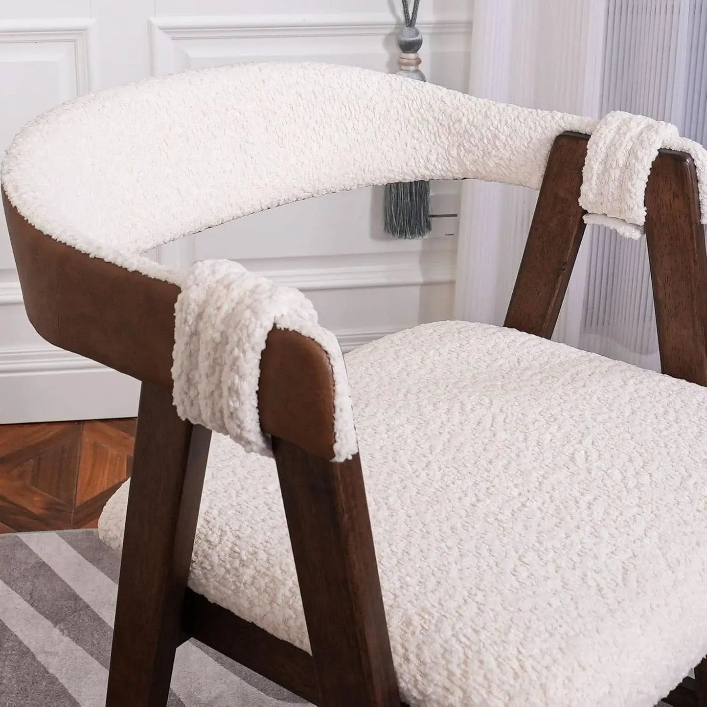 Contemporary Walnut Veneer Dining Table Set Chairs from PriceLows™