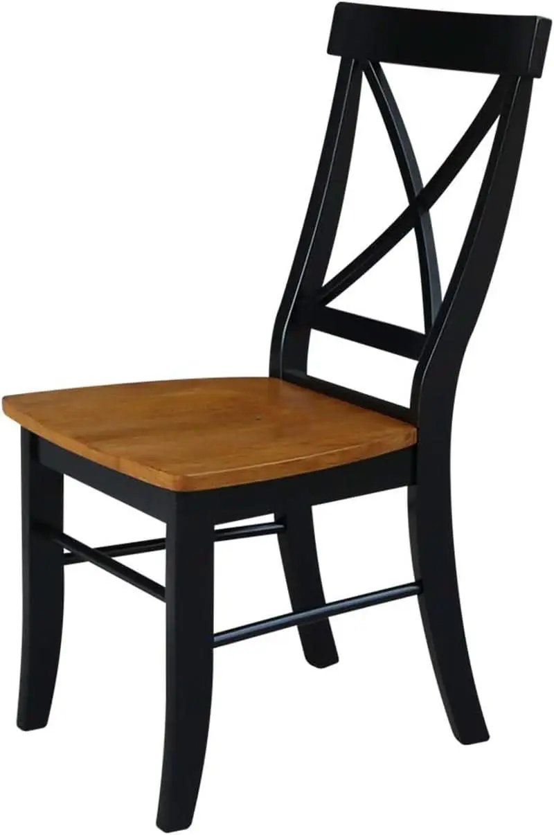 X Back Dining Chair Solid Wood Seat In Black Cherry from PriceLows™
