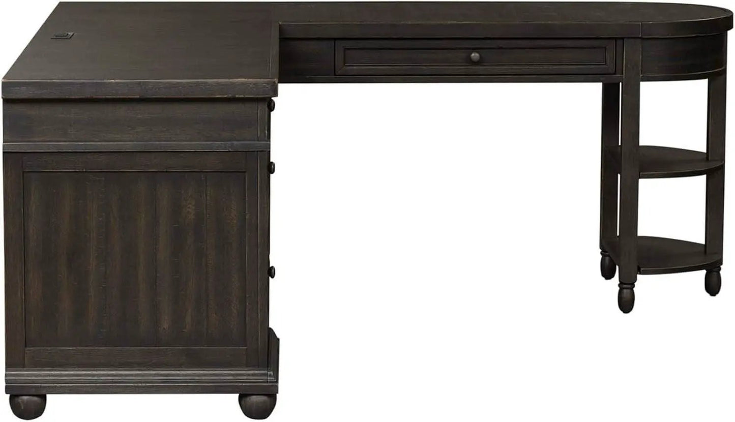 L Shaped Workstation With Integrated Charging Ports from PriceLows™