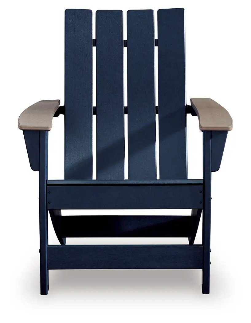 East Beach Adirondack Chair | Black And Beige | 21.5 Inch Seat Width | 17.5 Inch Seat Depth