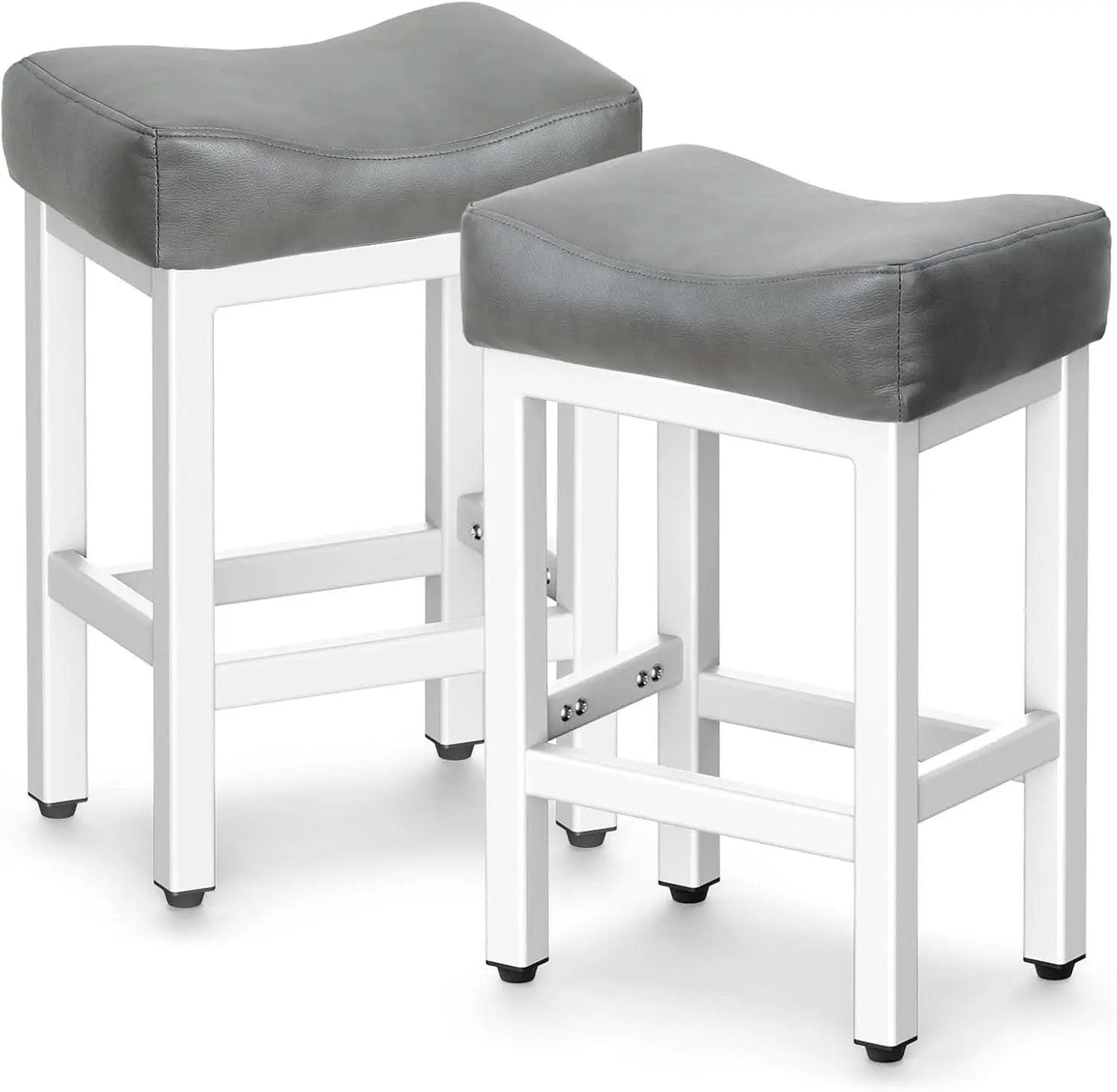24 Inch Counter Height Bar Stools Set Of 2 Bonded Leather from PriceLows™