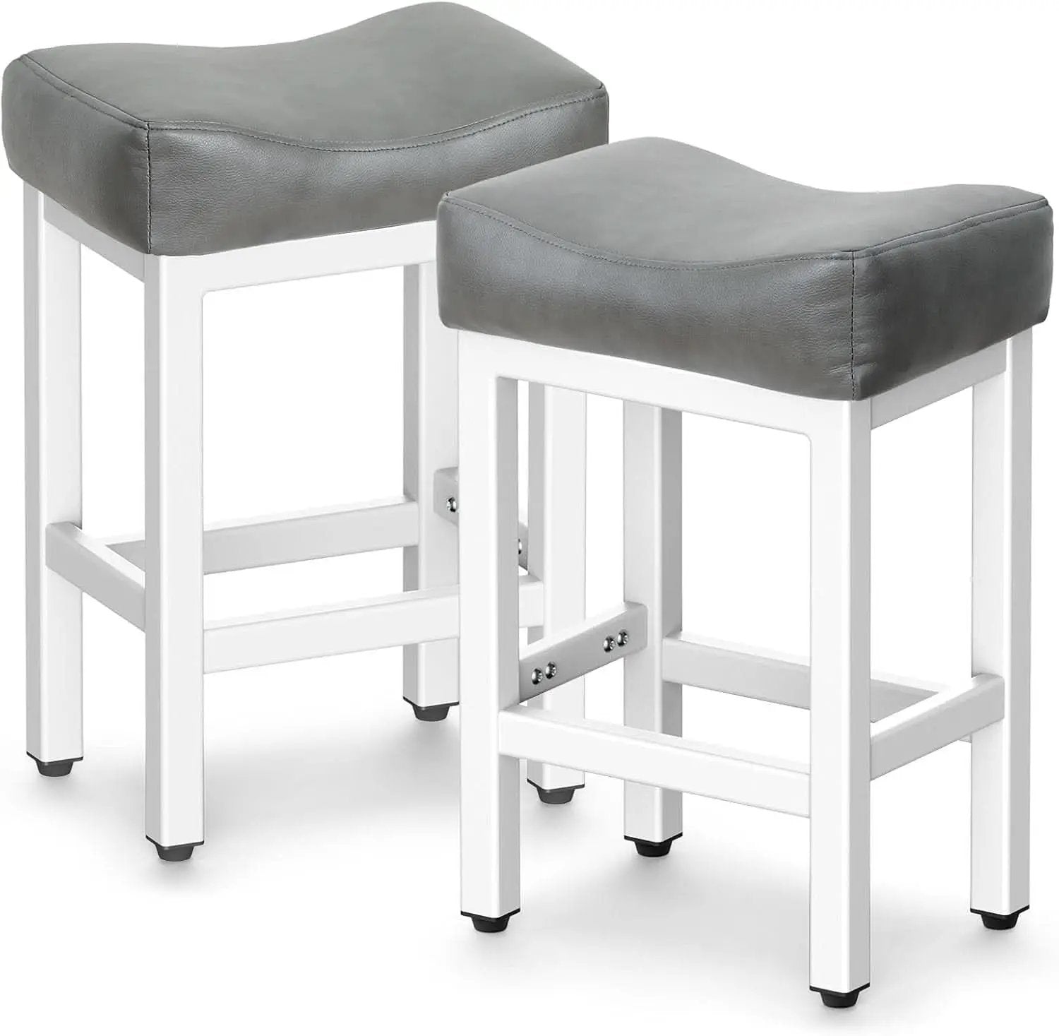 24 Inch Counter Height Bar Stools Set Of 2 Bonded Leather from PriceLows™