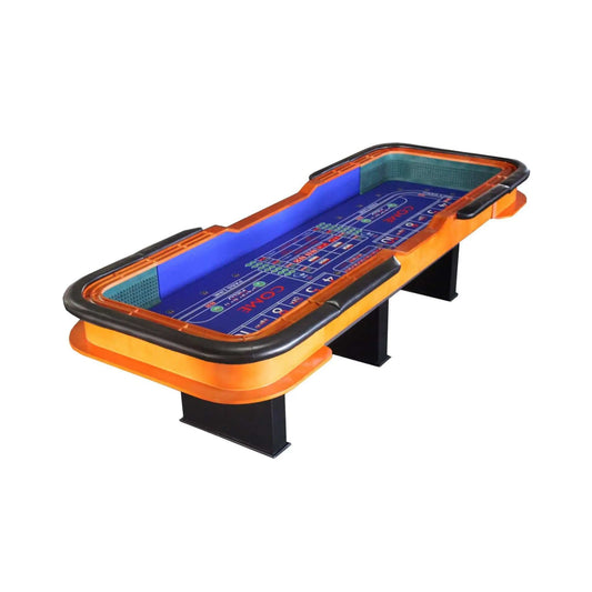 12FT Deluxe Casino Craps Game Table With Full Drink Rail | 12 ft | Craps Table | Home