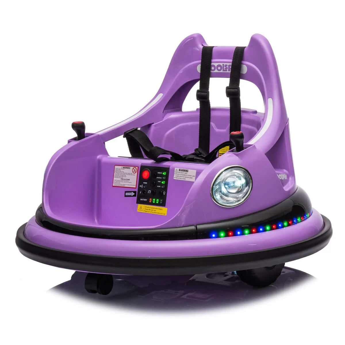 Ride On Bumper Car | 12V Battery | Remote Control | Purple