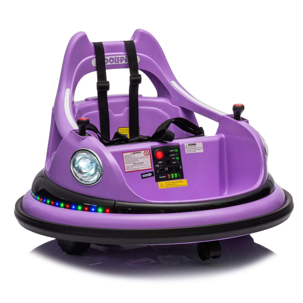 Ride On Bumper Car | 12V Battery | Remote Control | Purple