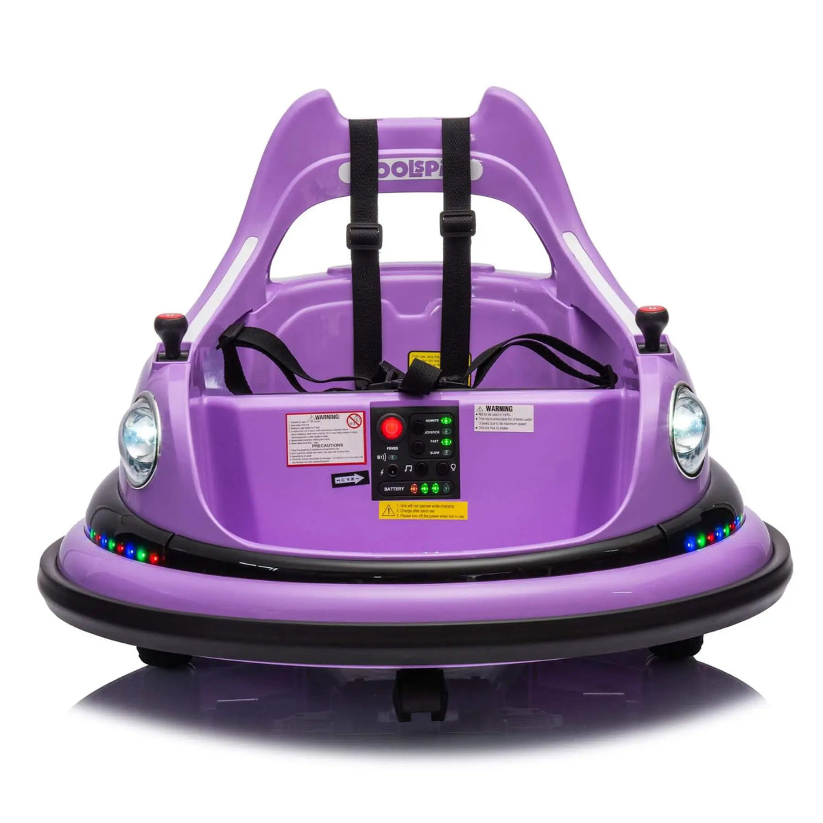 Ride On Bumper Car | 12V Battery | Remote Control | Purple