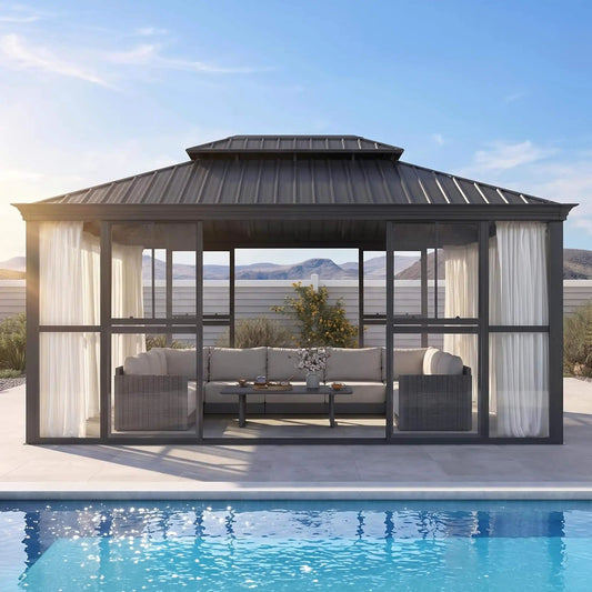 Vue Extra-Large Luxury Panoramic Solarium With Windows And Sliding Doors | Crystal | Sunroom | Home