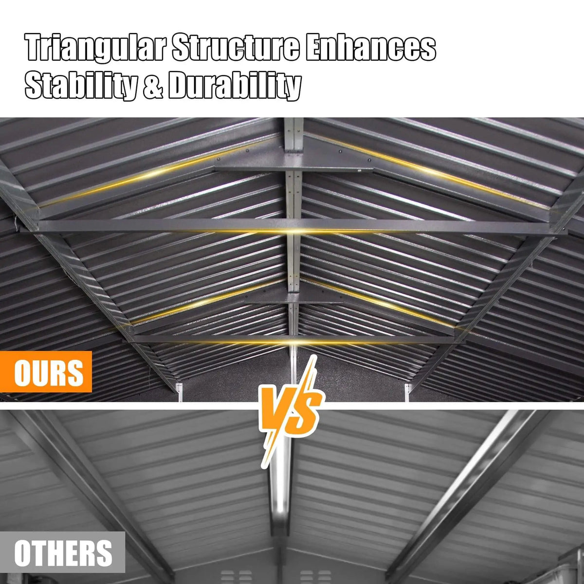 Heavy-Duty Metal Garage Shed | Extra-Large Outdoor Storage | Iron Construction | Lockable Doors