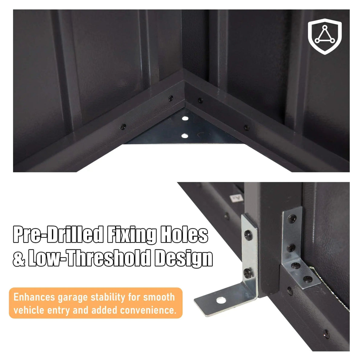 Heavy-Duty Metal Garage Shed | Extra-Large Outdoor Storage | Iron Construction | Lockable Doors