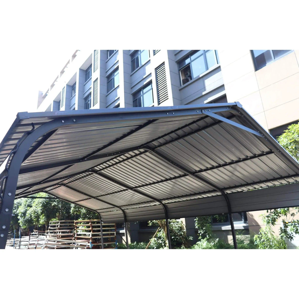 Heavy-Duty Metal Carport With Galvanized Steel Roof For Car, Boats And Trucks, Gray | Steel | Home Use | Home