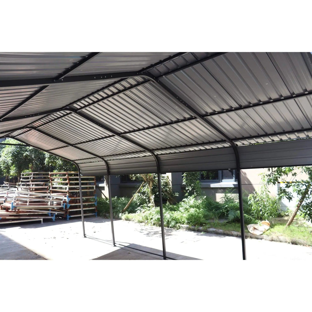 Heavy-Duty Metal Carport With Galvanized Steel Roof For Car, Boats And Trucks, Gray | Steel | Home Use | Home