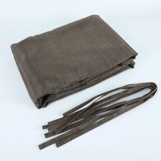 13' X 7.7' Outdoor Pergola Sun Shade Cover Cloth Patio Canopy Hdpe Permeable With | Umbrella & Canopy | Fabric & Stainless Steel | Brown