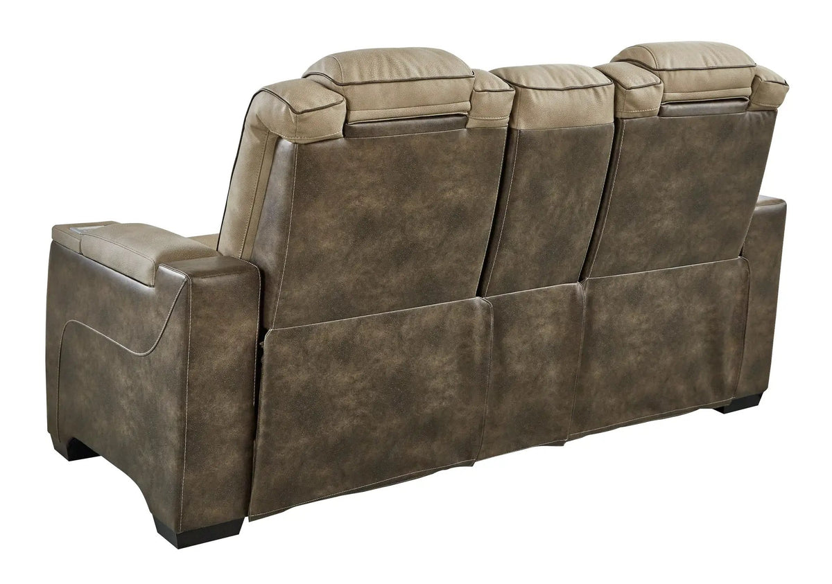 Next-Gen Durapella Power Reclining Loveseat | Two-Tone Upholstery | Water-Repellent | 75 Inch Length