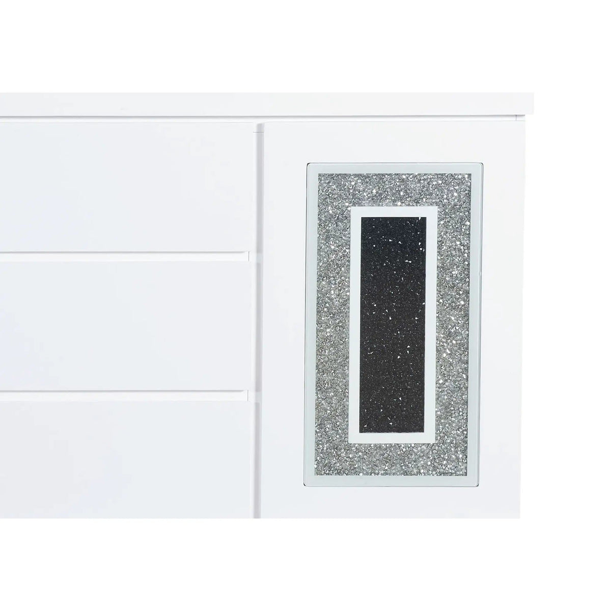 Ariya Buffet With Clear Glass Inlay | 2 Pieces | Glass & Acrylic | Dining Room