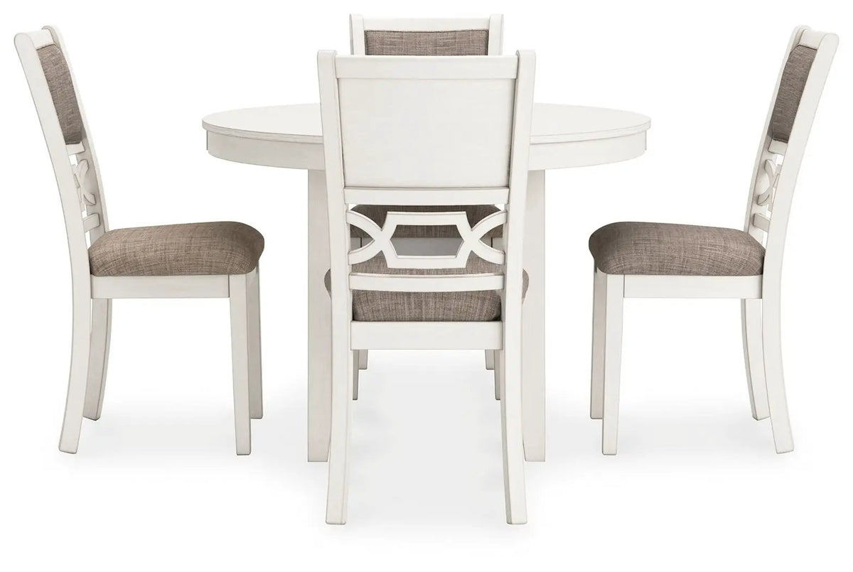 Erinberg Dining Table Set | 5-Piece | Antique White Finish | 42 Inch Square Table