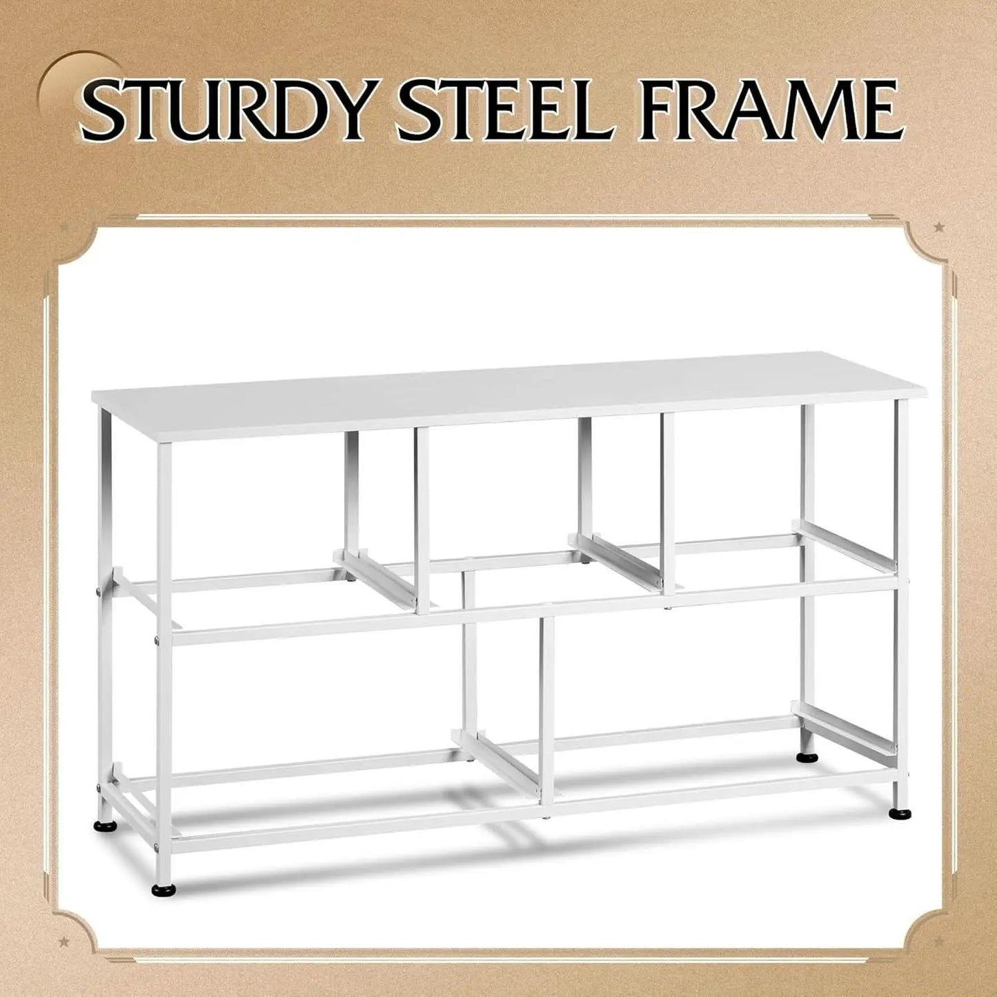 White TexturedFabric Dresser With Five Deep Drawers from PriceLows™