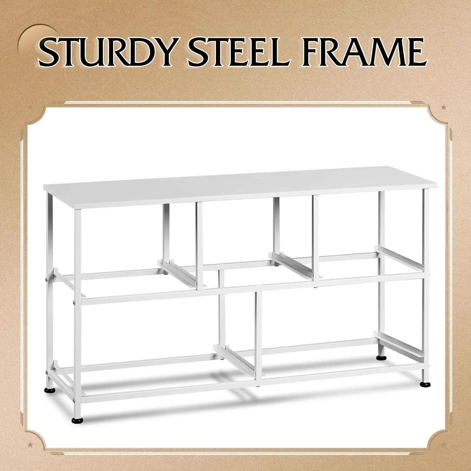 White TexturedFabric Dresser With Five Deep Drawers from PriceLows™