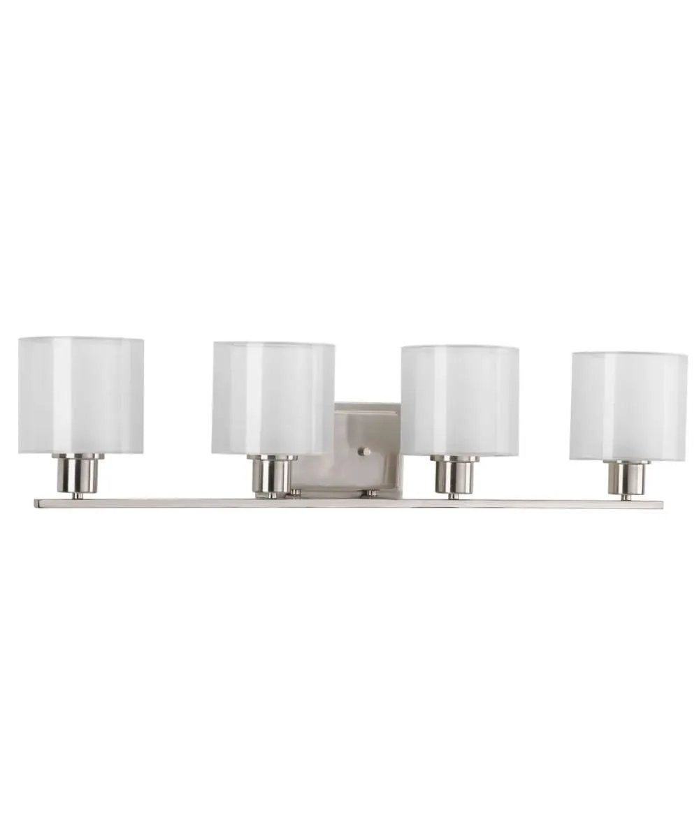 Bathroom Vanity Light | 4 Light | 33 Inch Wide | Brushed Nickel