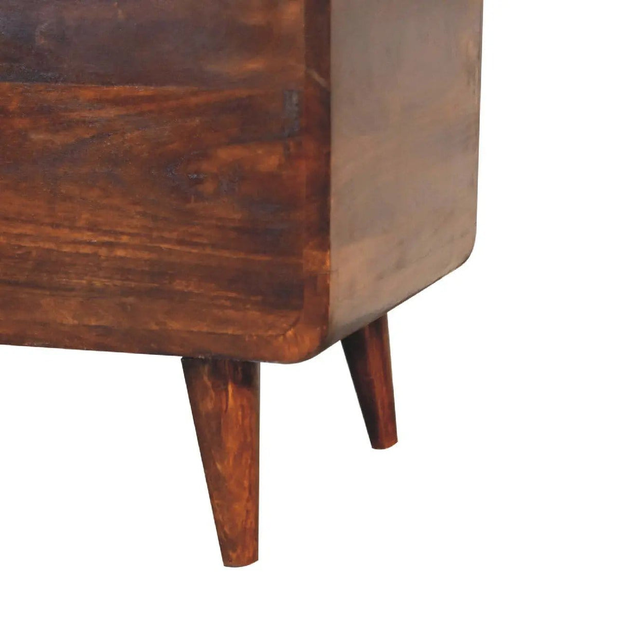 Curved Blanket Box Chestnut Storage Trunk | 35.43 x 17.72 x 19.69 in | Mango Wood | Home