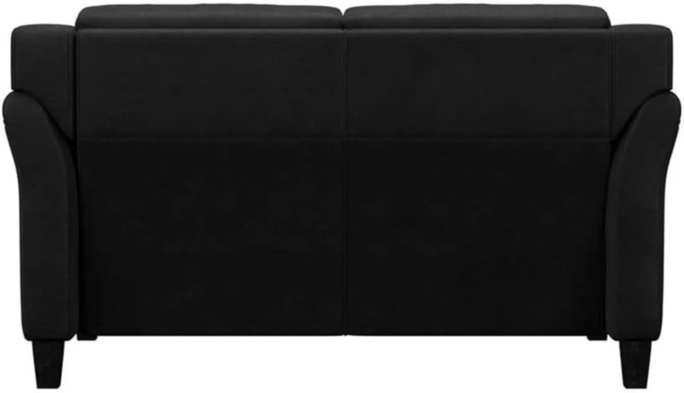 Two Piece Polyester Microfiber Upholstered Sofa Set With 78 Inch Wide Sofa And 56 Inch Wide Loveseat In Black from PriceLows™