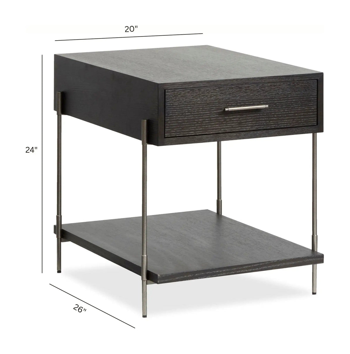 Spencer Table | 3 Pieces | Oak Veneer & Metal | Living Room