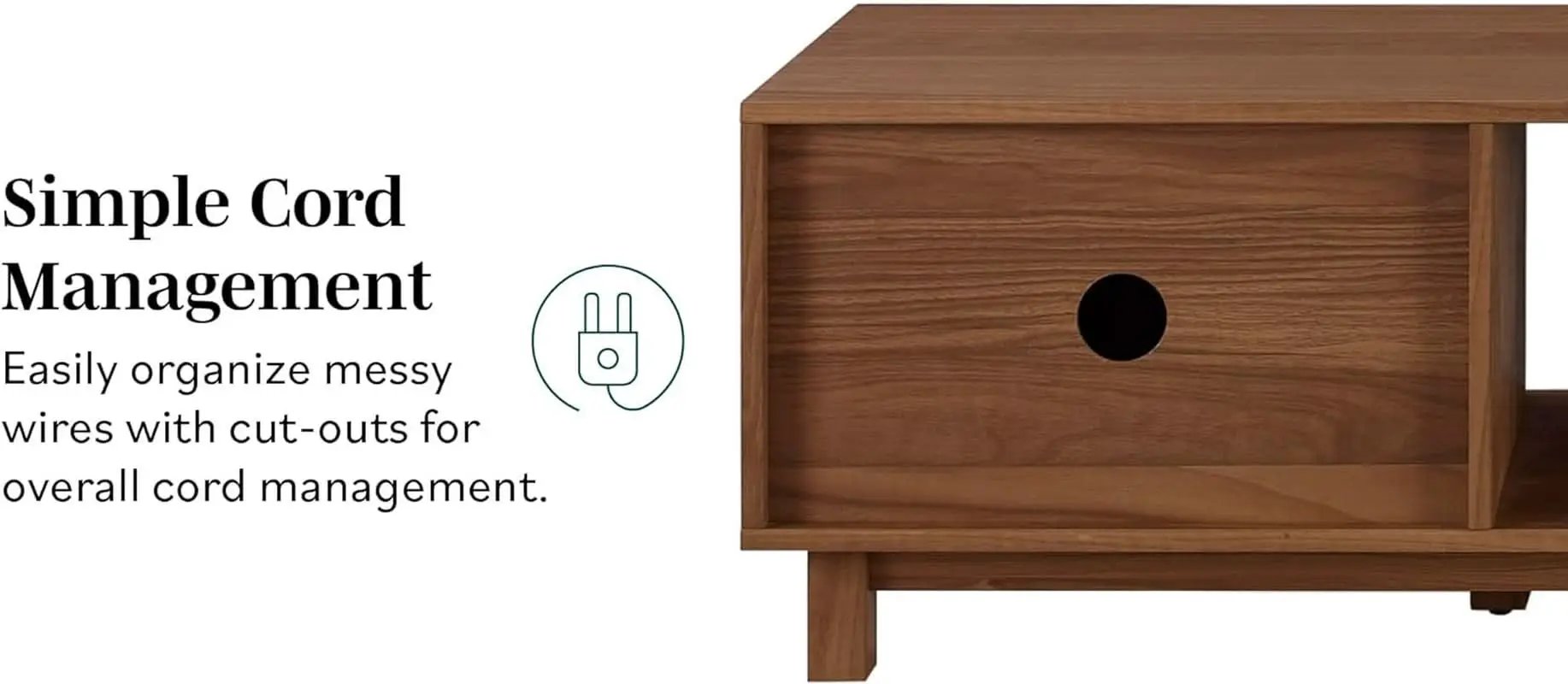 Walton Modern Fluted Door Low TV Stand For 65 Inch TV Mocha from PriceLows™