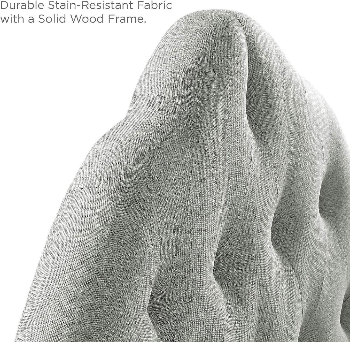 Tufted Linen Upholstered Queen Headboard with High Arch from PriceLows™
