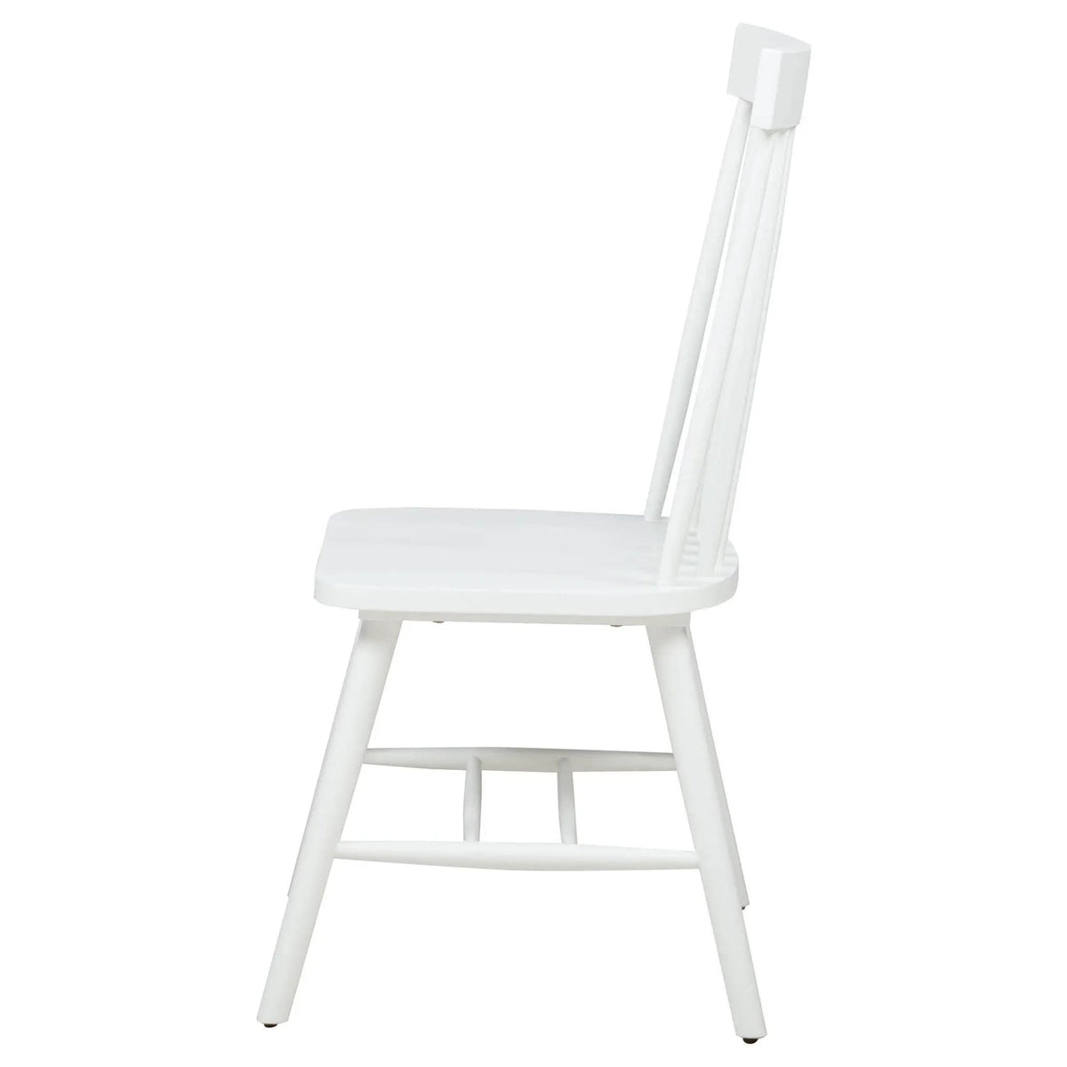 Andrews Windsor Spindle Back Dining Side Chair White (Set of 2) | 19 x 21.25 x 39.25 in | Rubberwood & Veneer | Dining Room
