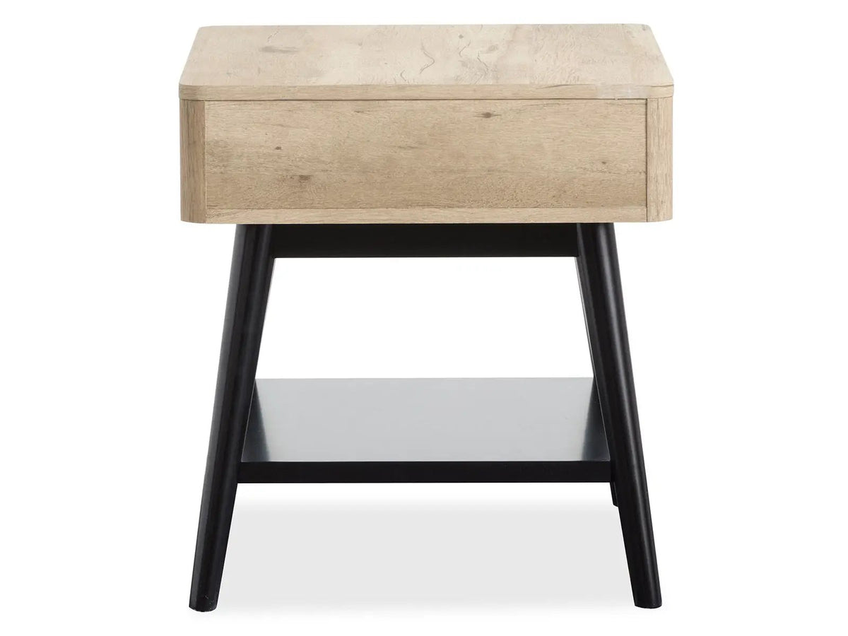 Fletcher Rectangular End Table | Driftwood Finish | Paper Veneer | Relaxed Modern Style