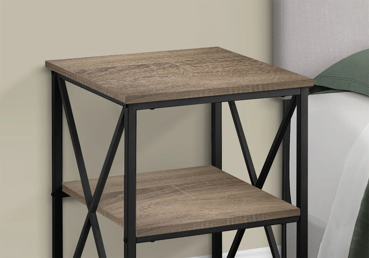 3-Tier Accent Table | Marble Look | Square Tabletop | Contemporary Side Table
