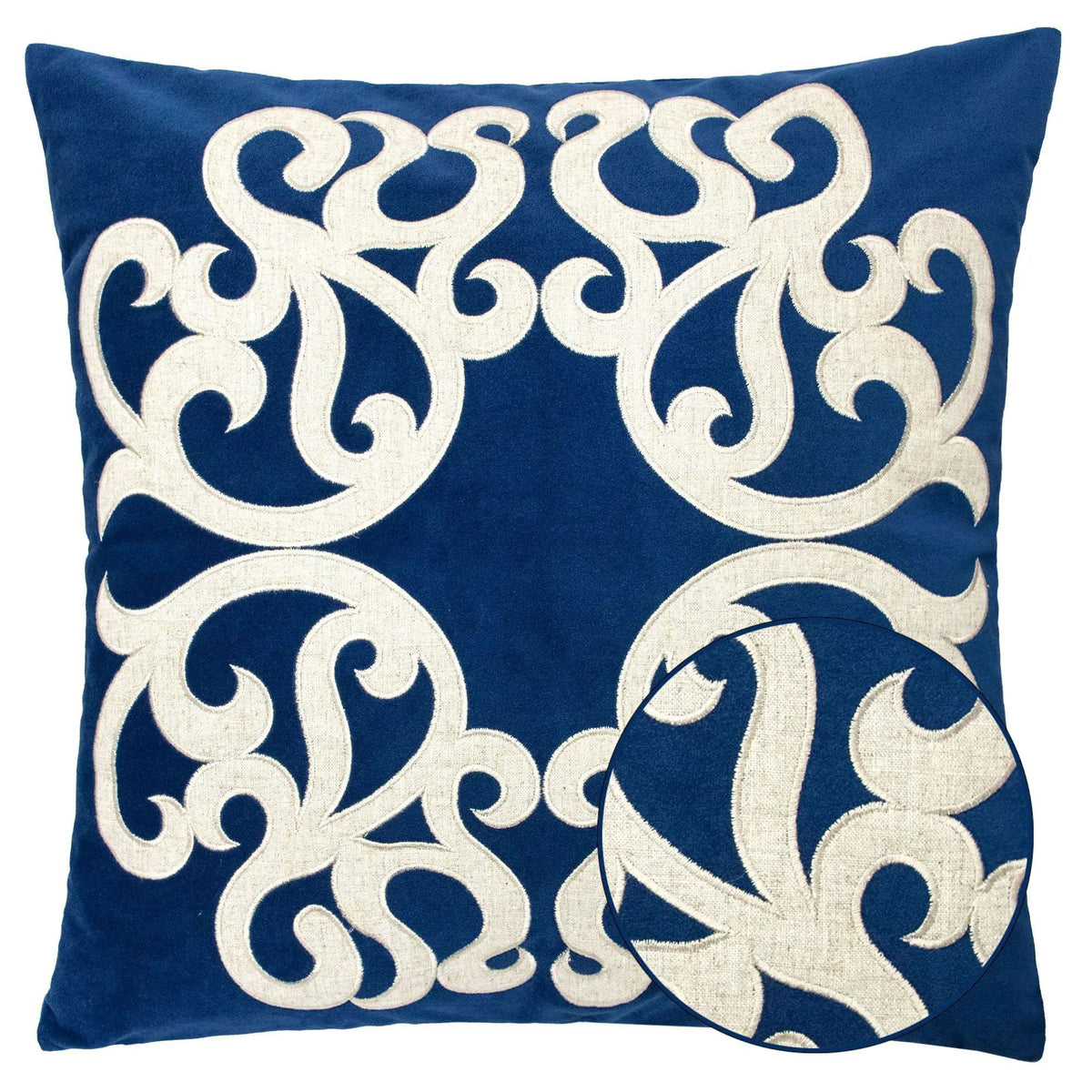Pillow Cover | Vintage Vine Pattern | Hidden Zipper | Matching Back