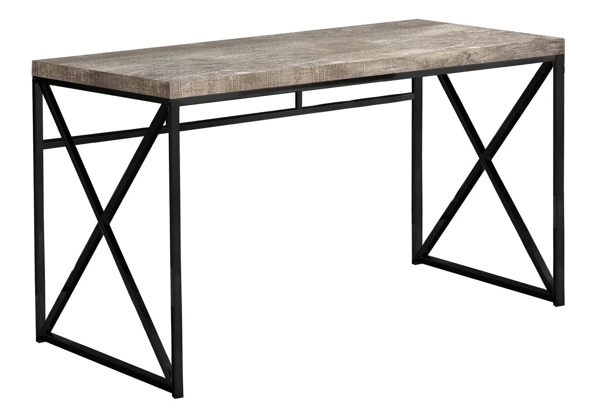 Glossy Computer Desk | 47.25 Inch Width | X-Design Metal Base | Easy-Clean Glossy Surface