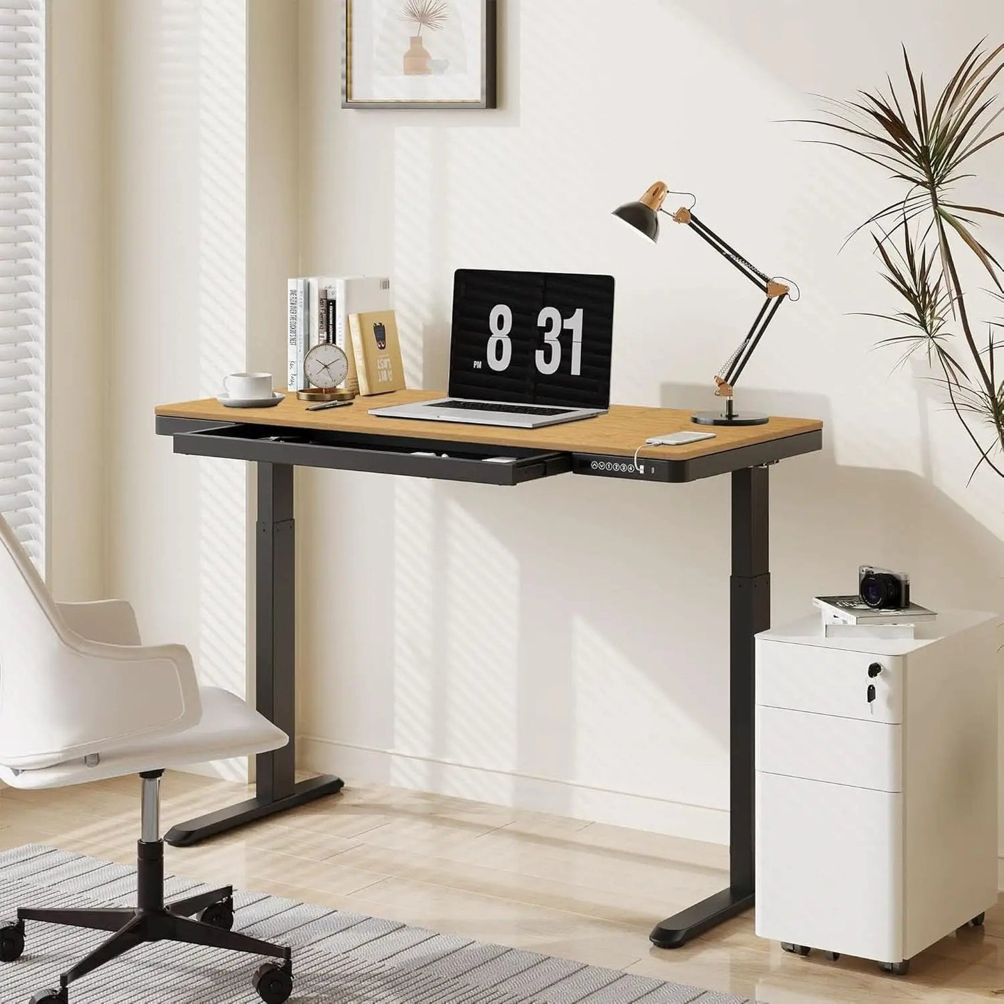 Electric Standing Desk With USB Ports And Adjustable Height from PriceLows™
