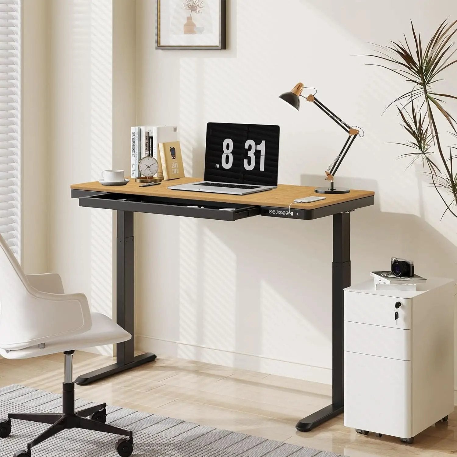 Electric Standing Desk With USB Ports And Adjustable Height from PriceLows™