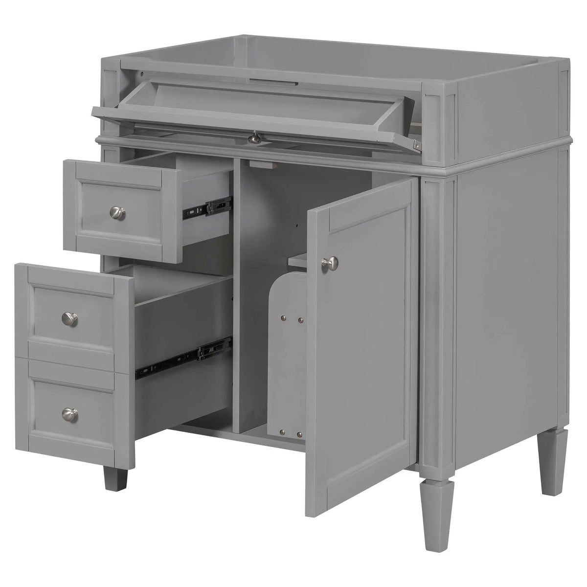 Bathroom Vanity | 3 Drawers | Blue Finish | Tip Out
