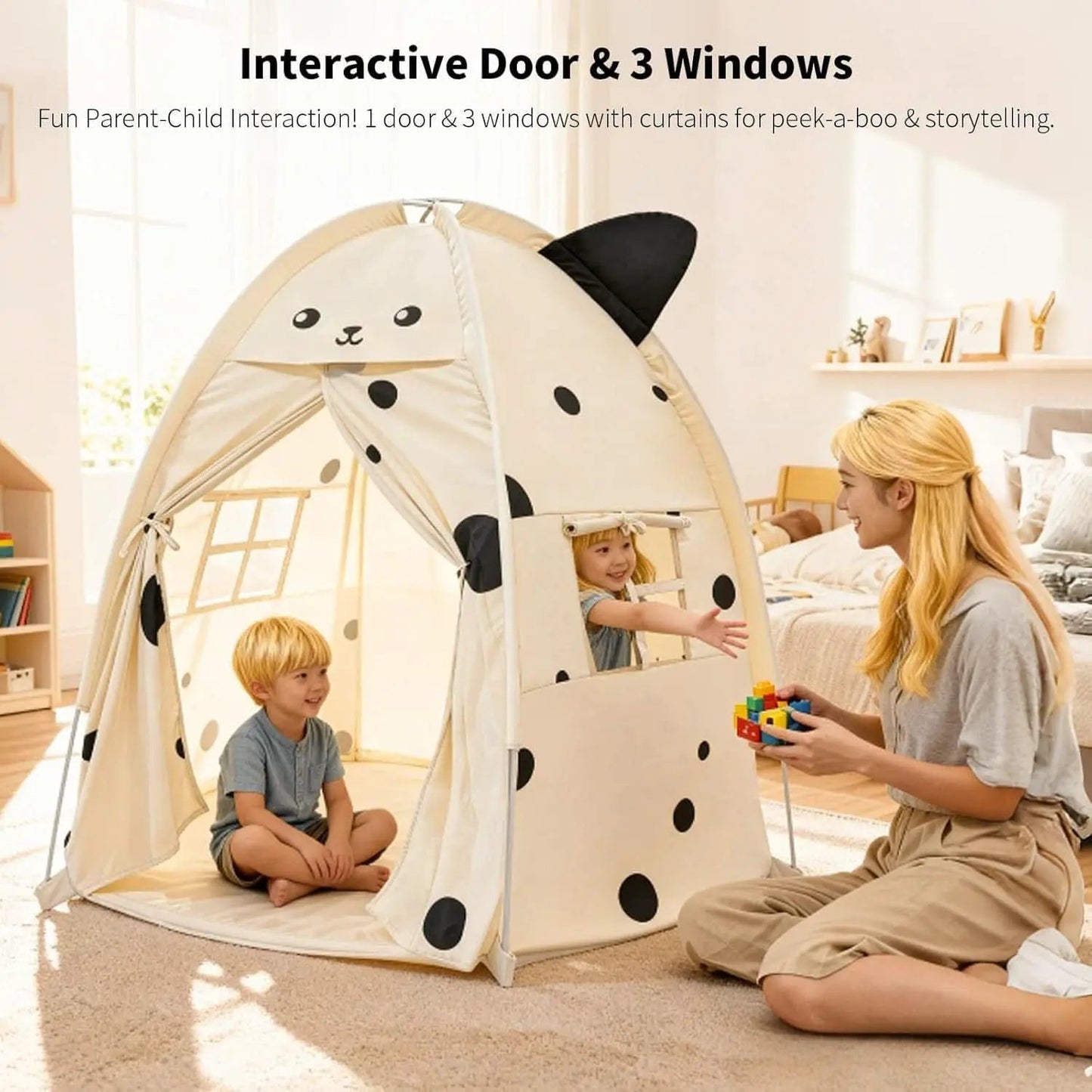 Kids Play Tent 55Inch Peach Premium Quality Indoors from PriceLows™