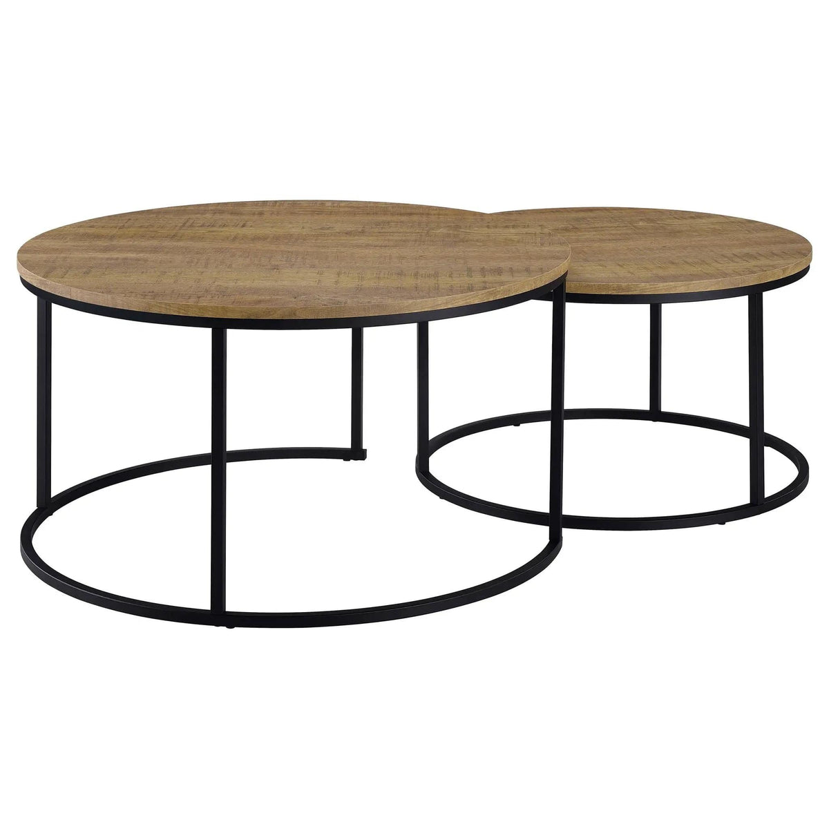 Lainey 2-piece Round Nesting Coffee Table Mango Table Set | 2-Piece Set | Metal | Dining Room
