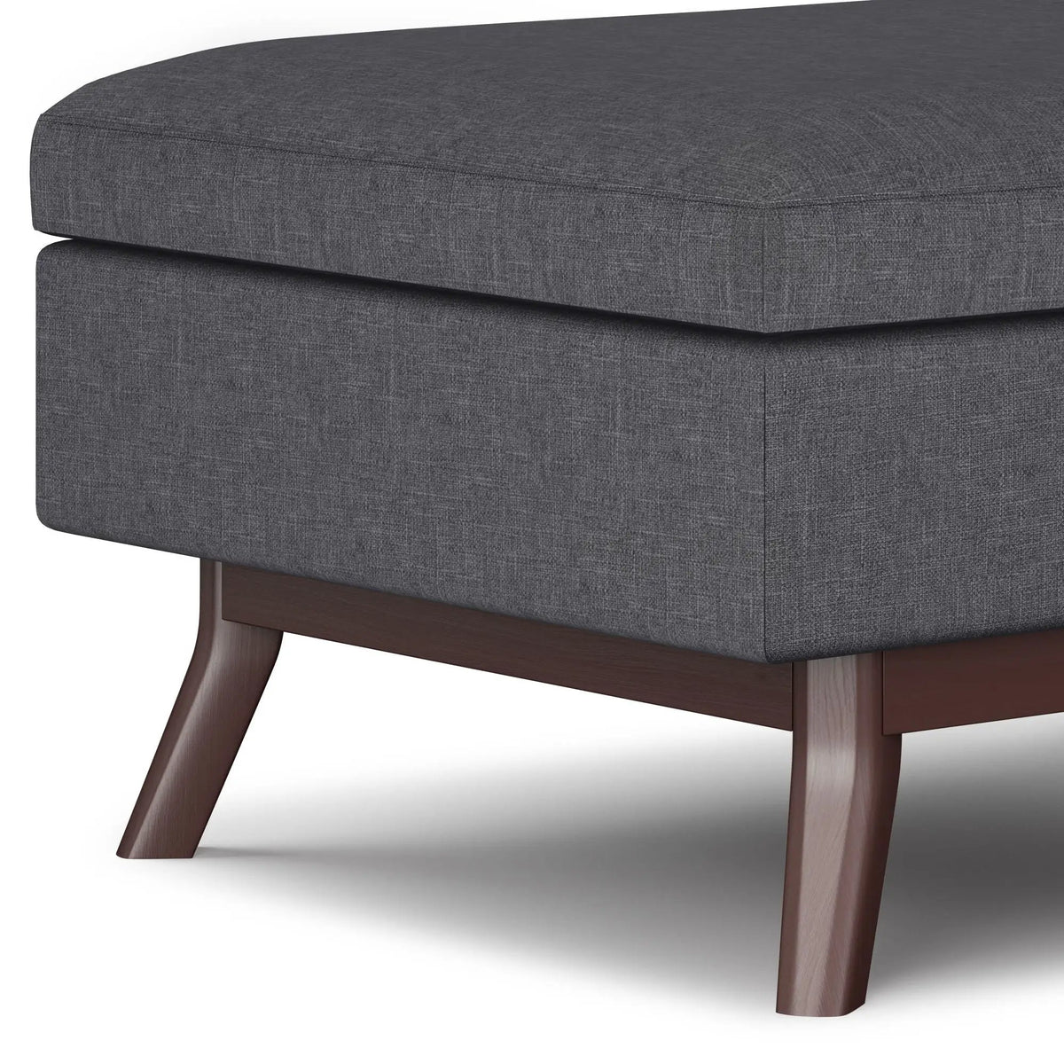 Storage Ottoman | Rectangular Design | Solid Wood Frame | Lift Top