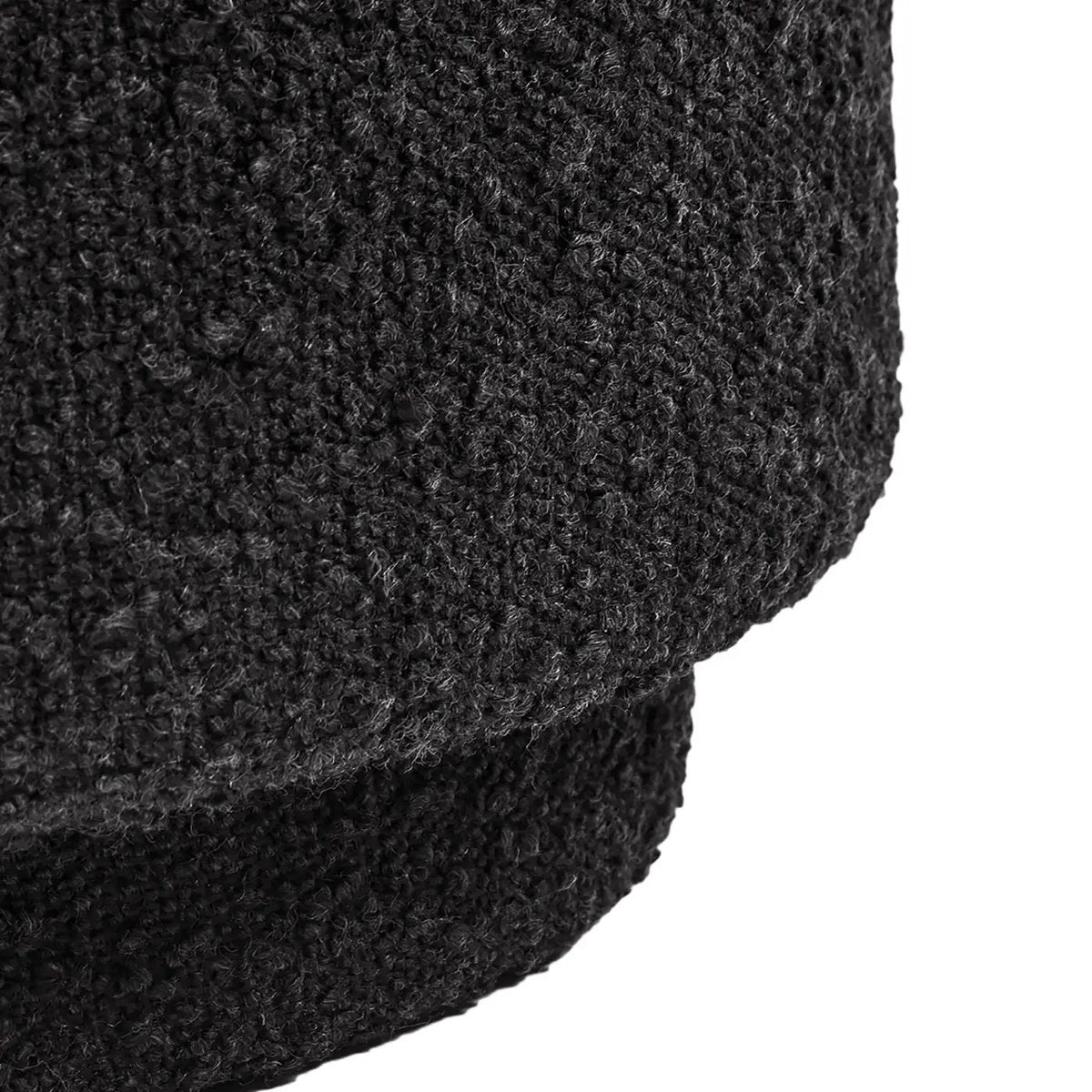 Fuji Mushroom Footstool Ottoman | Faux Shearling Upholstery | 15 Inch Diameter | Compact Size
