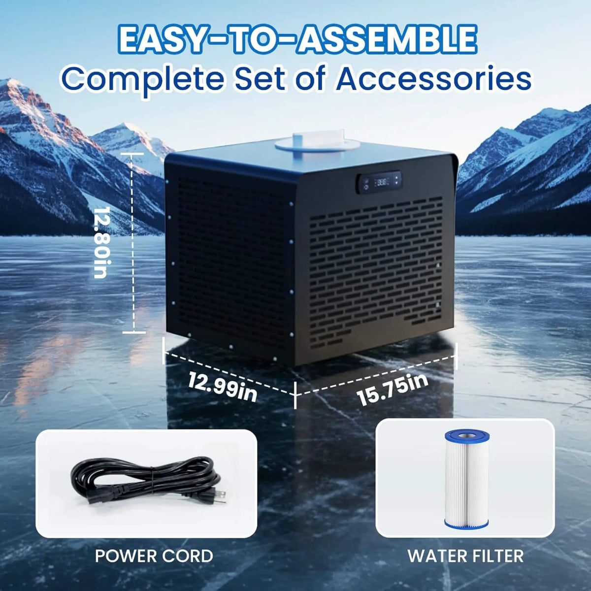 1/3HP Foldable Cold Plunge Tub With Smart Ice Bath Water Chiller | 3 HP | Bathroom Use | Bathroom