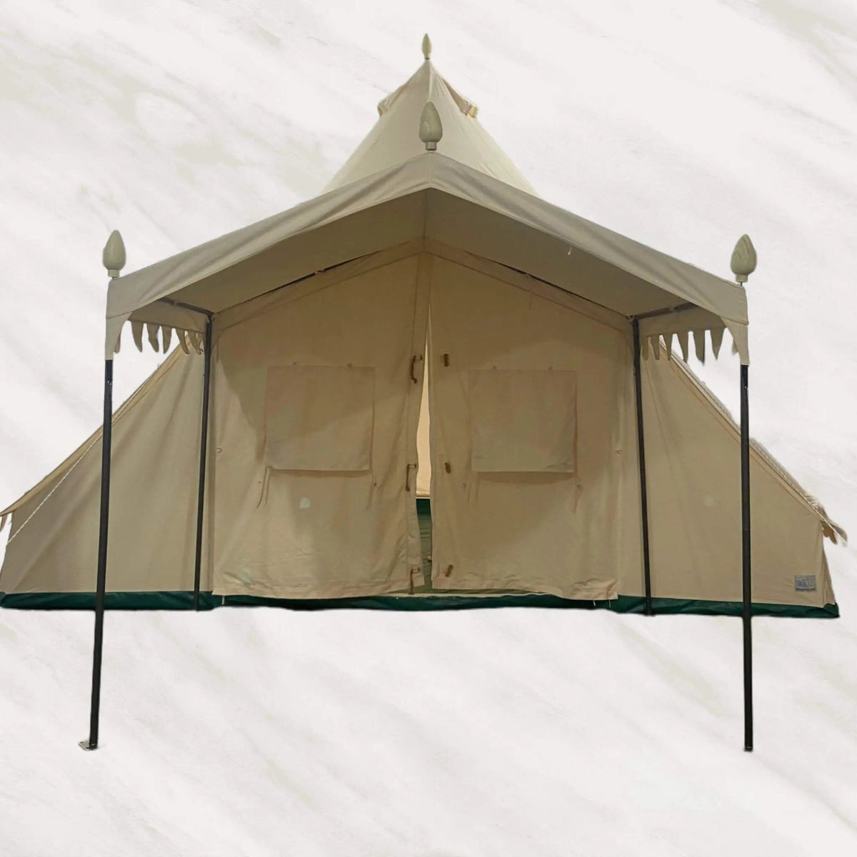 Extra-Large Heavy-Duty Outdoor Four-Season Glamping Canvas Bell Yurt Tent | Outdoor Living Use | Everyday Use | Outdoor Living