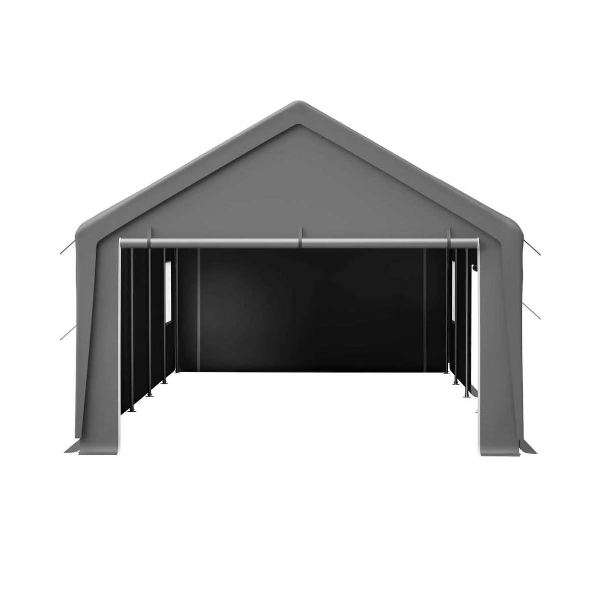 Heavy-Duty Carport Canopy | 13x26 Ft | Roll-Up Doors And Windows | Powder-Coated Steel Frame