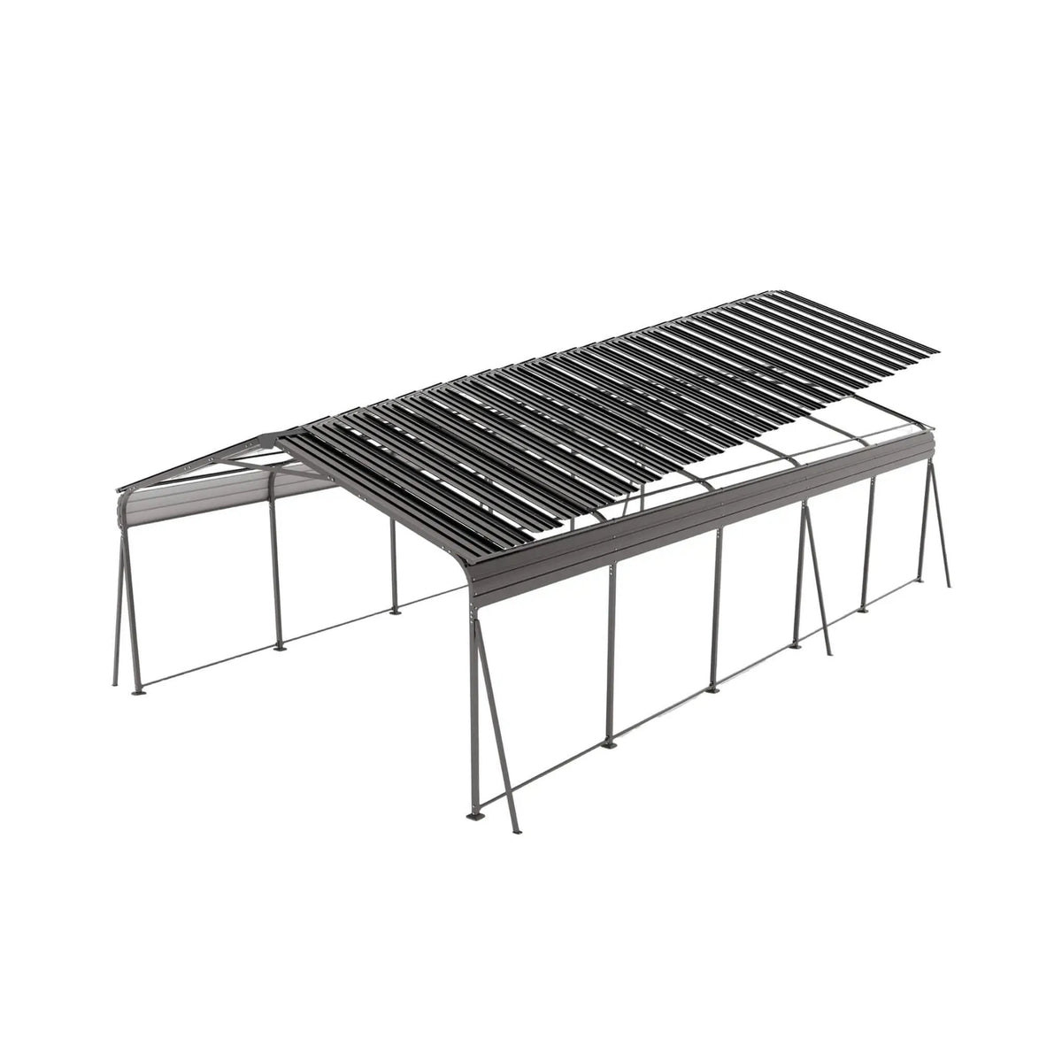 Weather-Resistant Outdoor Carport | 13 X 26.5 Ft | 0.25mm Color Steel Plates | Protective Film