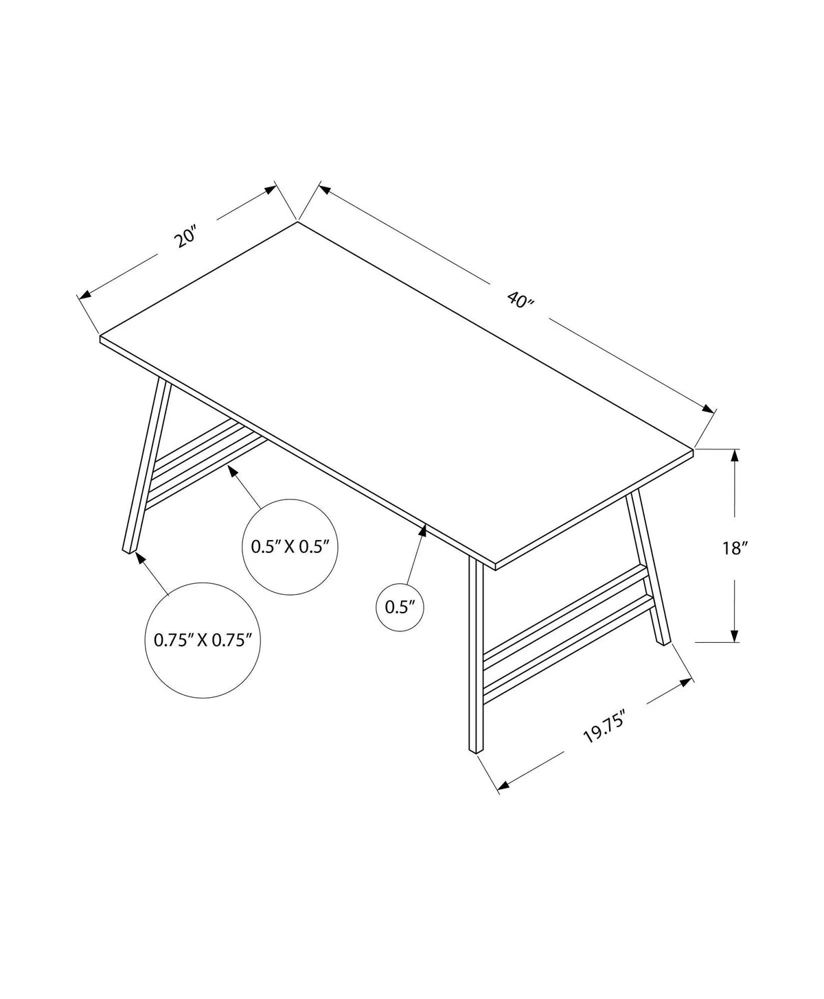 Rectangular Cocktail Table | Retro Flair | Clean Lines | Illustrated Assembly Instructions