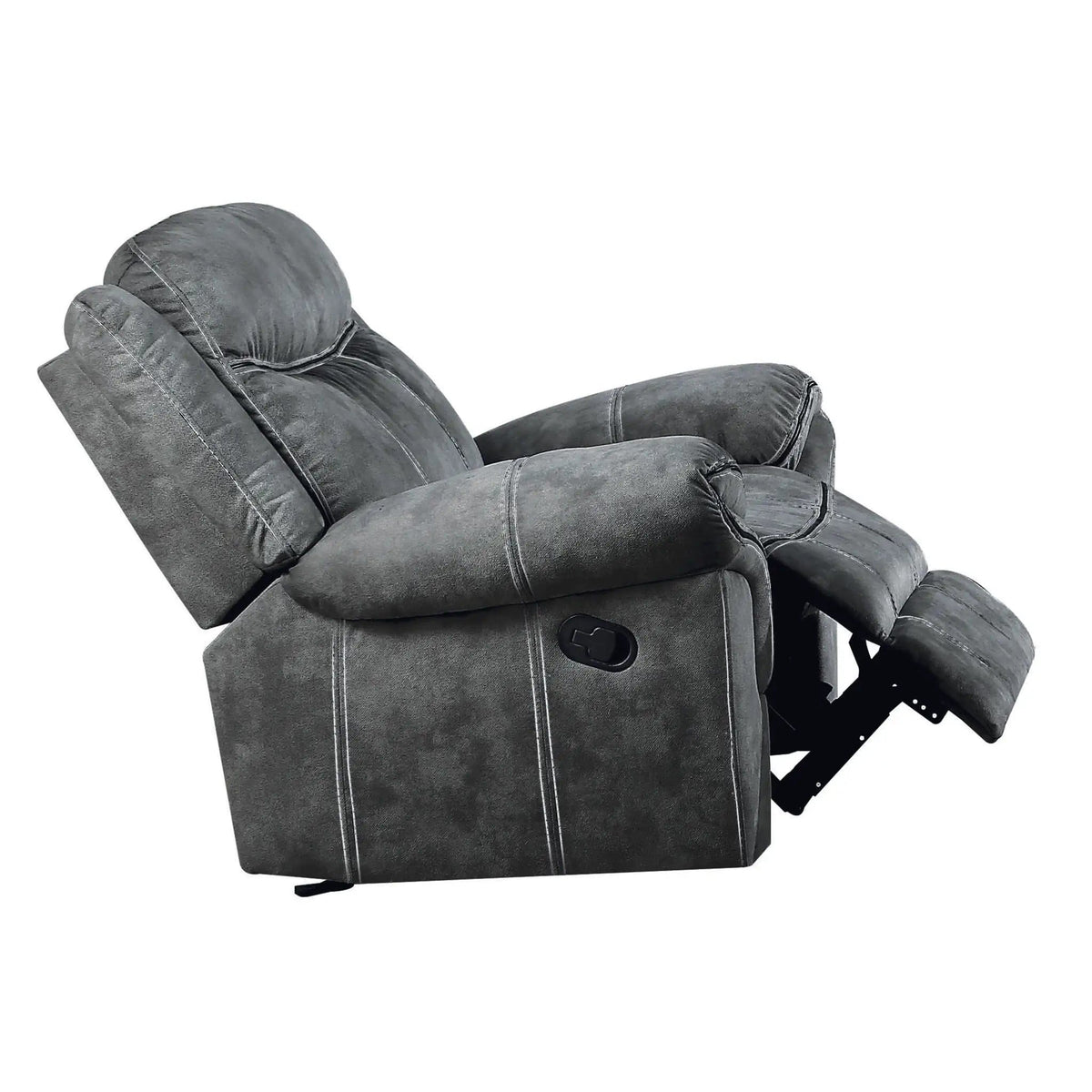 Zubaida Two Tone Glider Recliner Glider Chair | 2 Pieces | Fabric & Metal | Living Room
