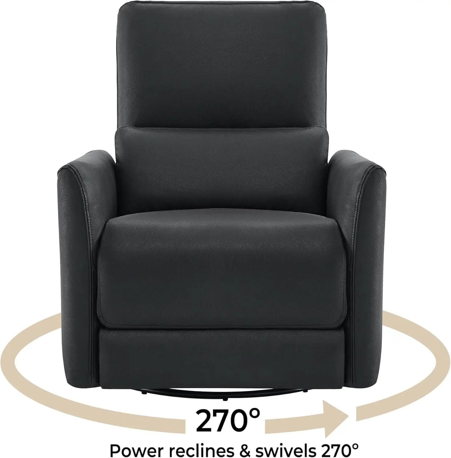 Power Recliner Chair USB Charging Lumbar Support Black from PriceLows™