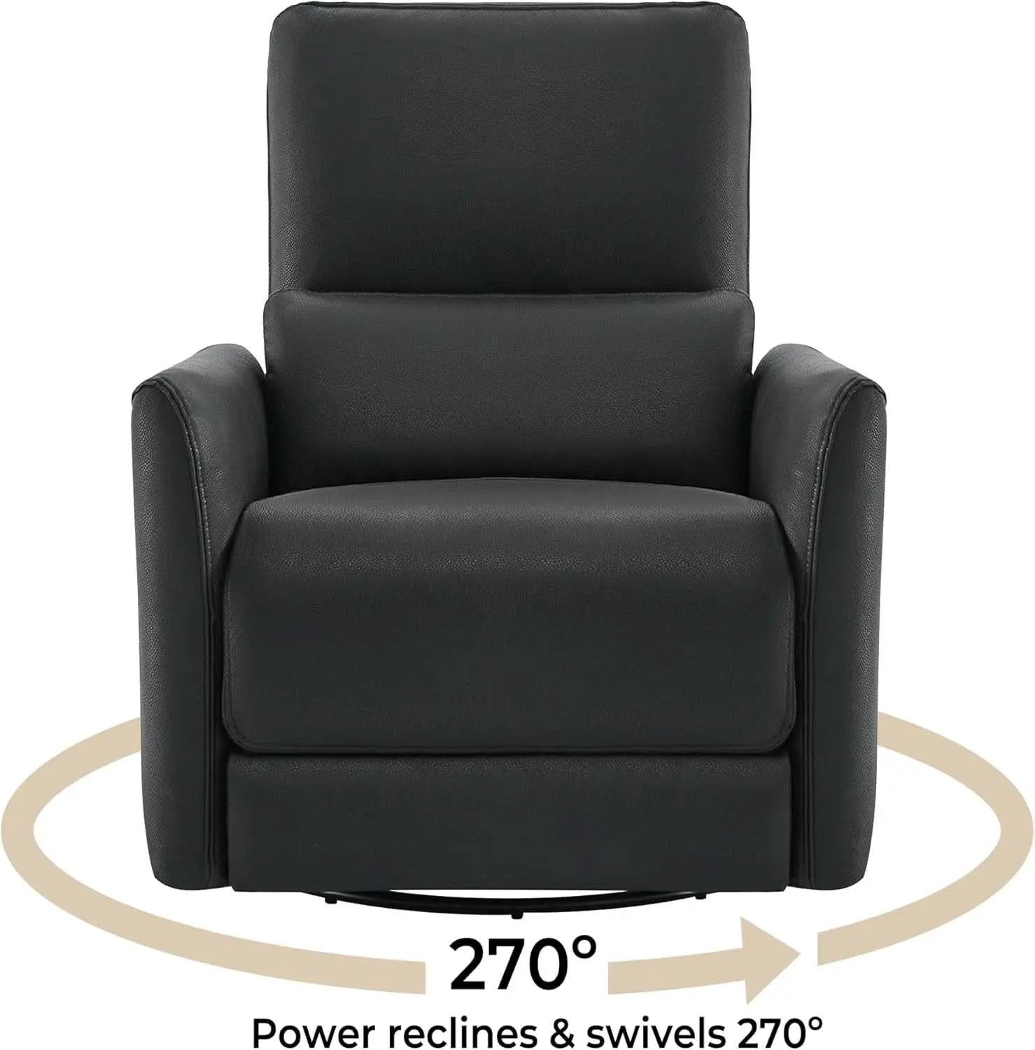 Power Recliner Chair USB Charging Lumbar Support Black from PriceLows™