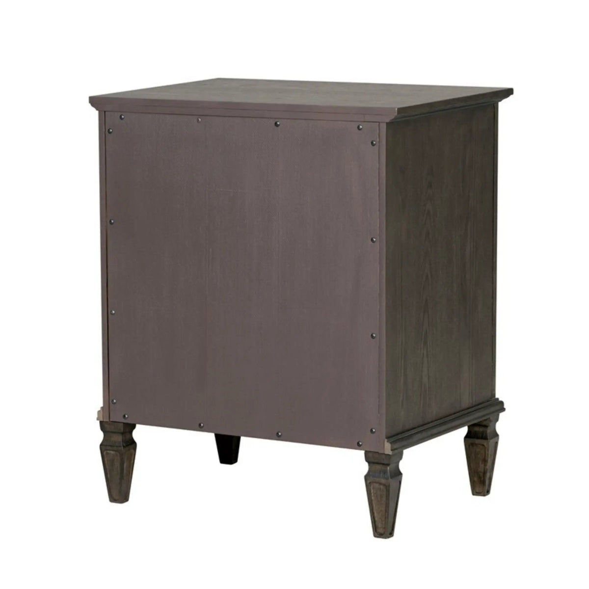 Victoria Nightstand | French-Inspired Design | Wire Brush Finish | 1 Drawer And Open Shelf