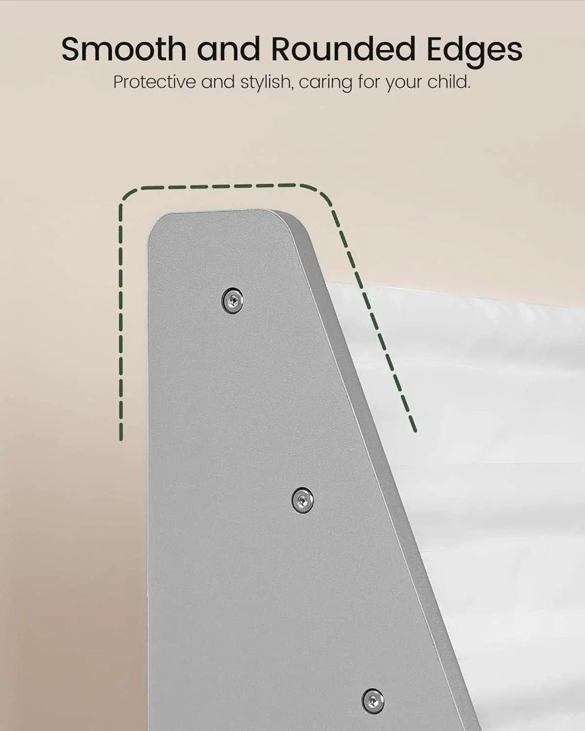 6 Tier Kids Bookshelf White And Gray Sling Book Organizer from PriceLows™